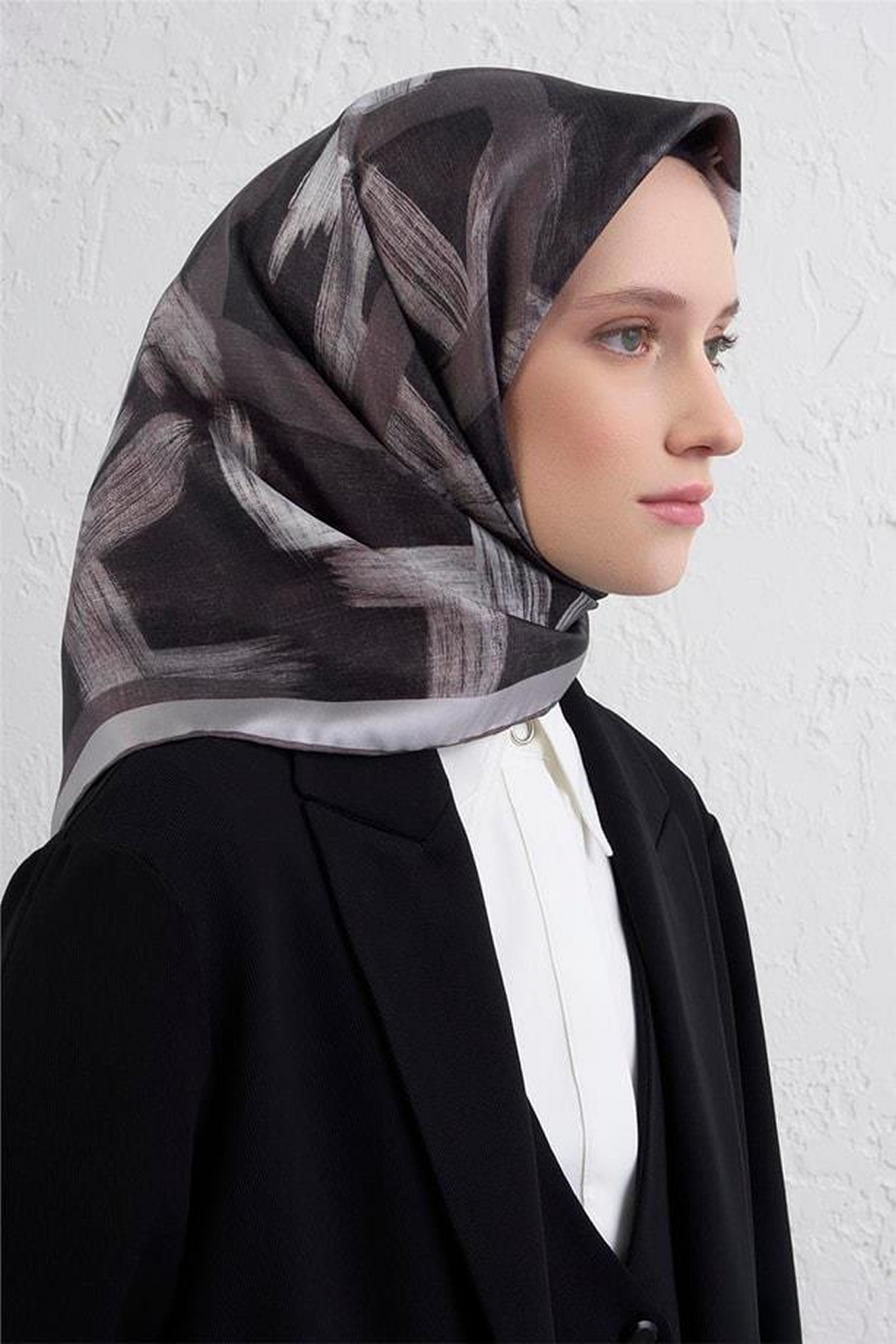 Armine 25kış İpek Eşarp-17 Siyah