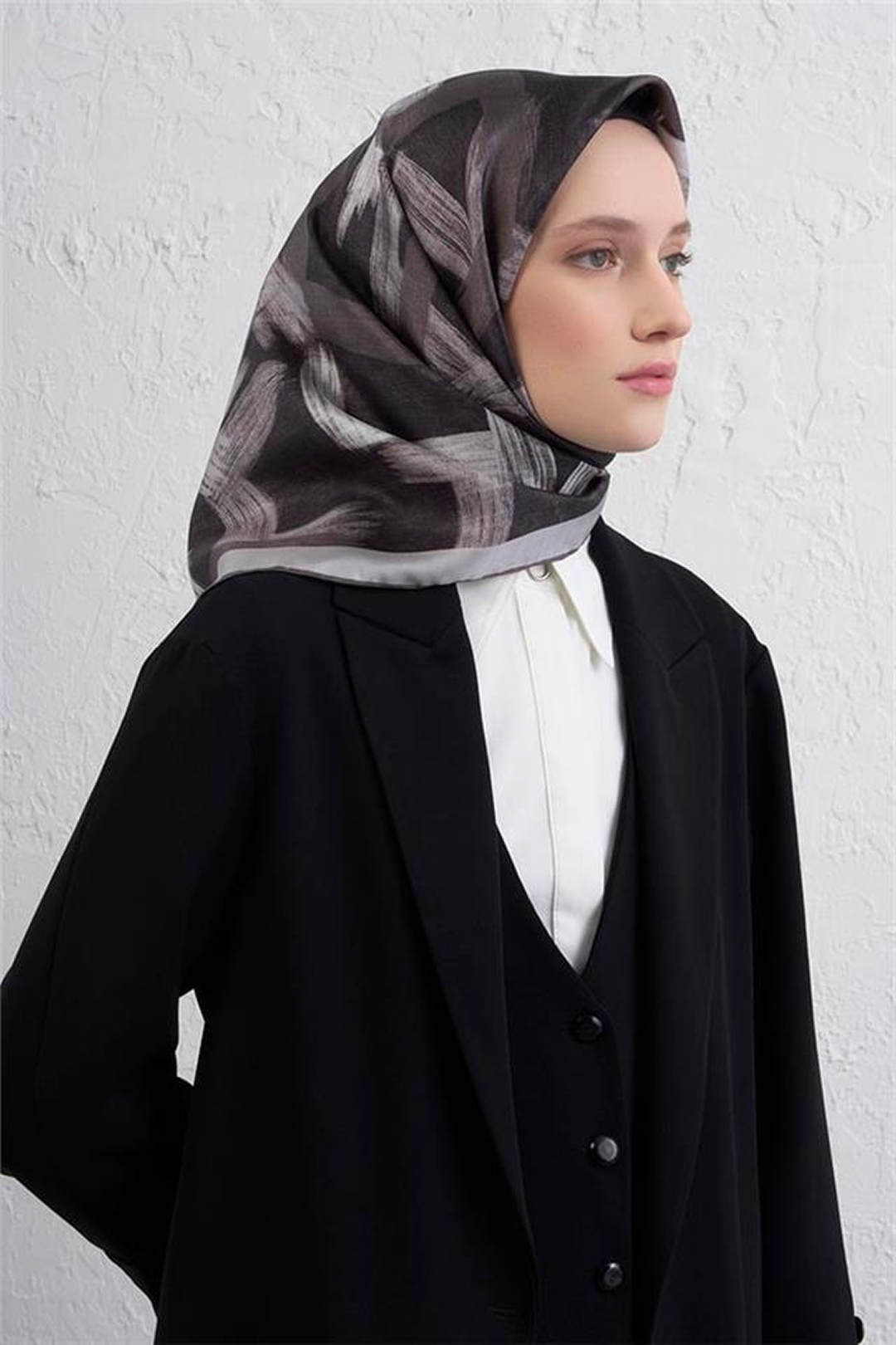 Armine 25kış İpek Eşarp-17 Siyah
