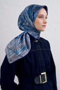 Armine 25kış İpek Eşarp-20 Mavi