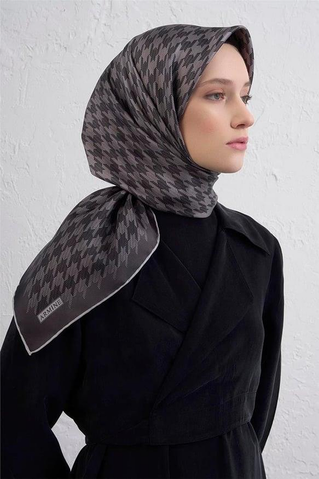 Armine 25winter Silk Scarf-24 Grey