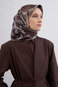 Armine 25Winter Silk Scarf - 30 Dark Coffee