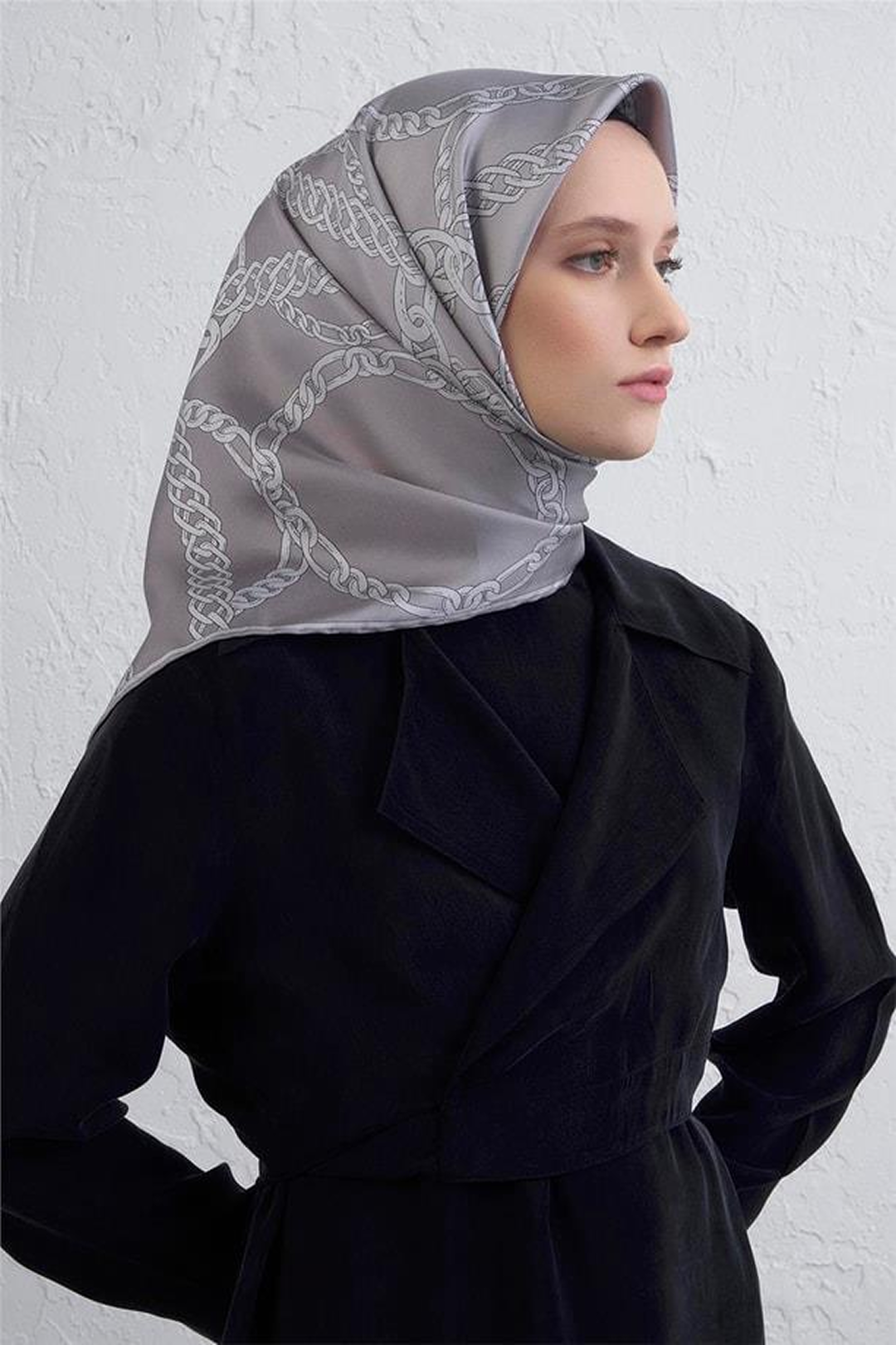 Armine 25kış İpek Eşarp-30 Gri