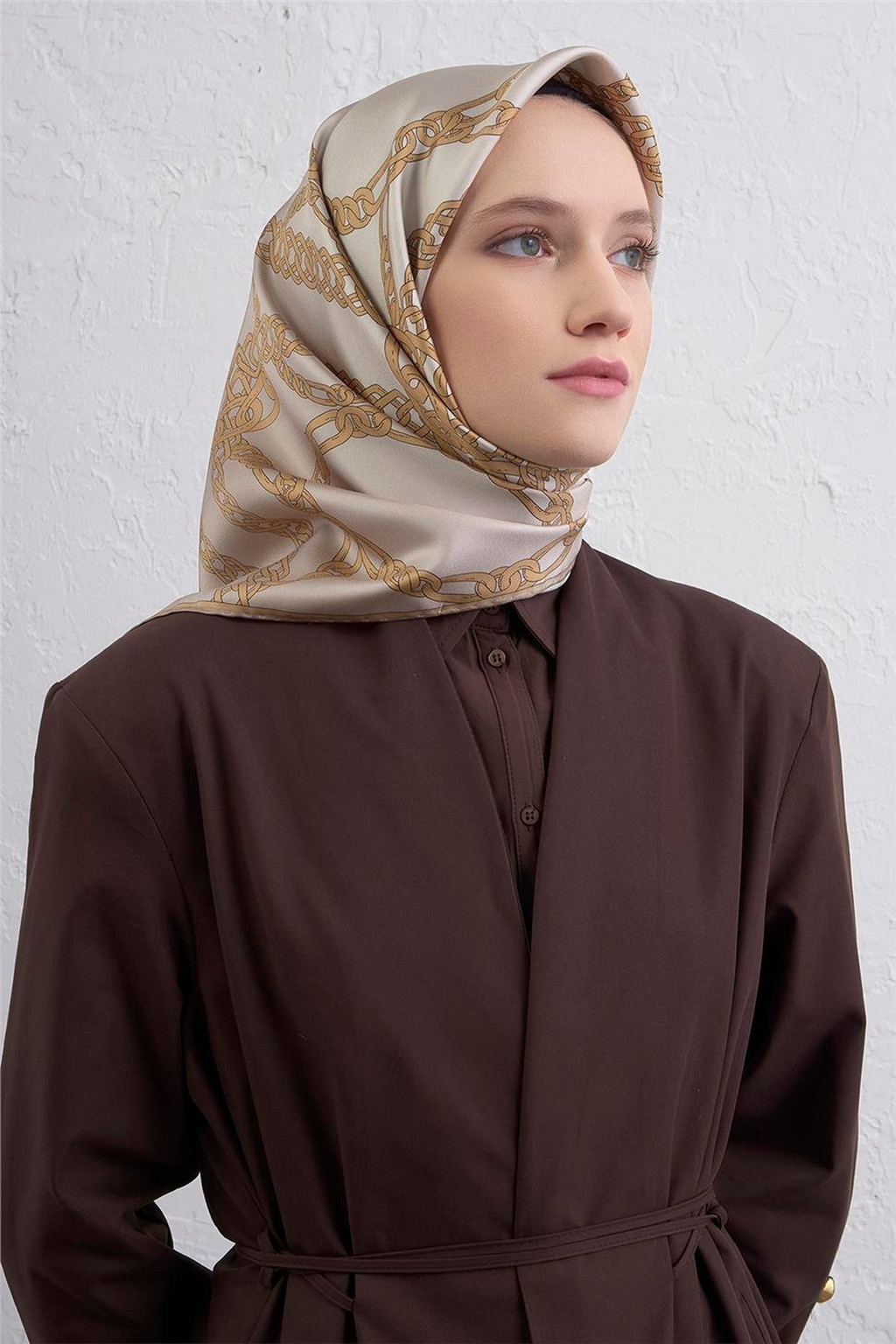 Armine 25kış İpek Eşarp-30 Krem
