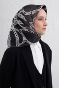Armine 25winter Silk Scarf-30 Black