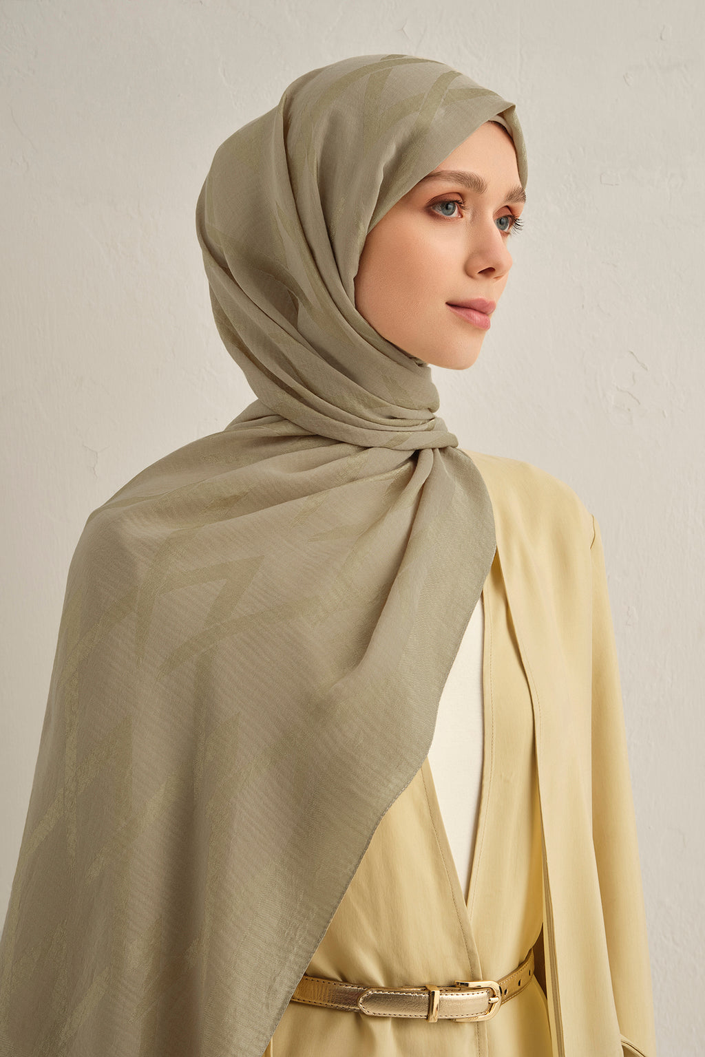 Armine 25kış Lyocell Şal-1 Doğal Taş