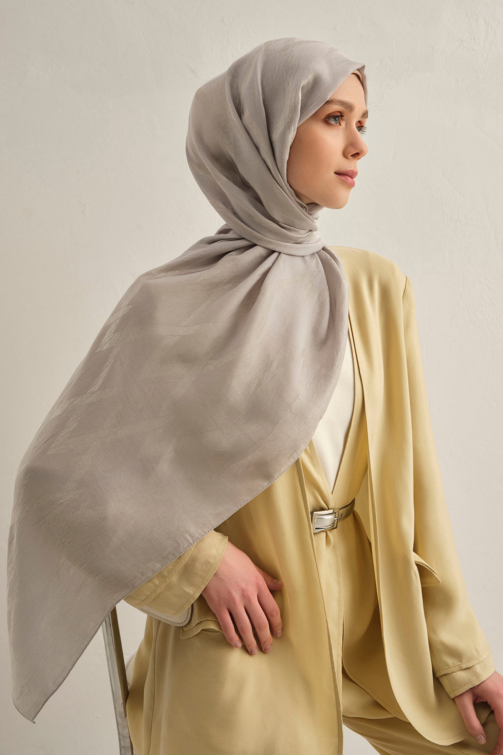 Armine 25kış Lyocell Şal-1 Gümüş