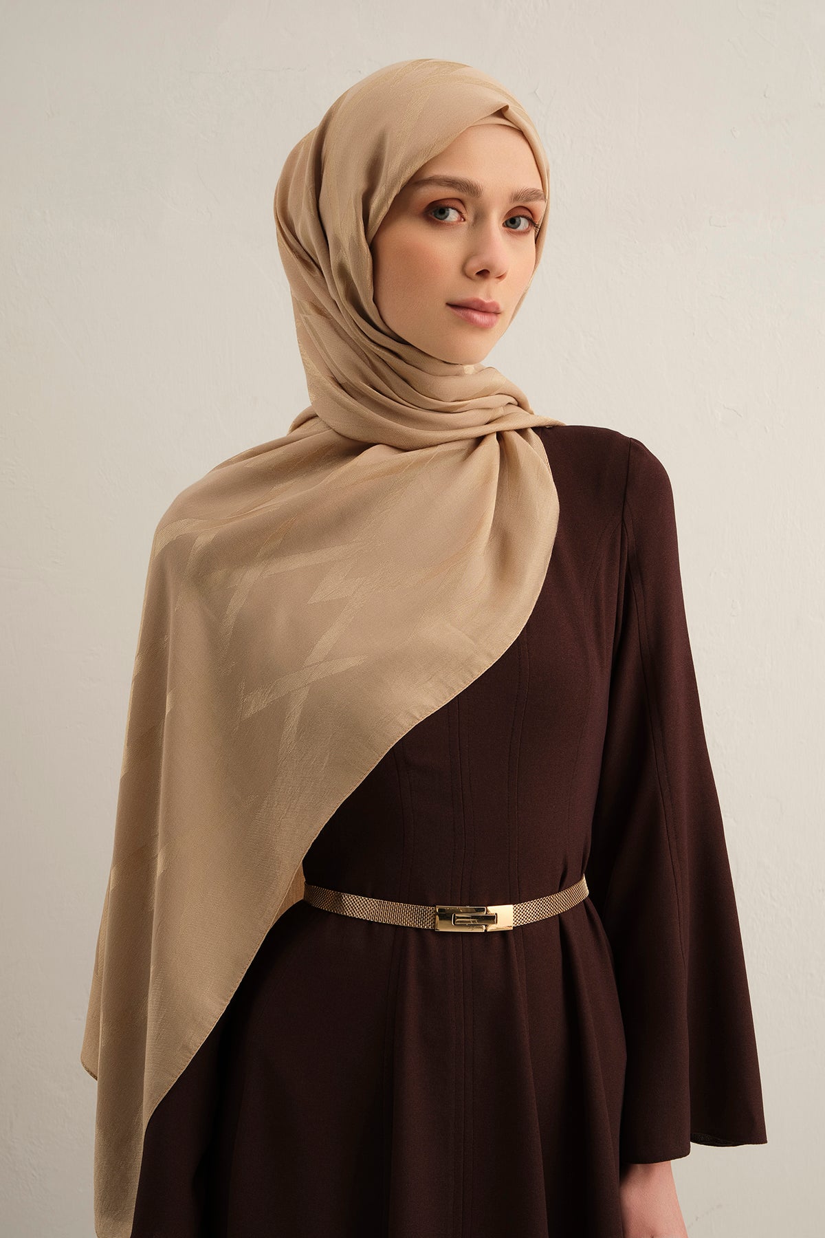 Armine 25kış Lyocell Şal-1 Ten Rengi