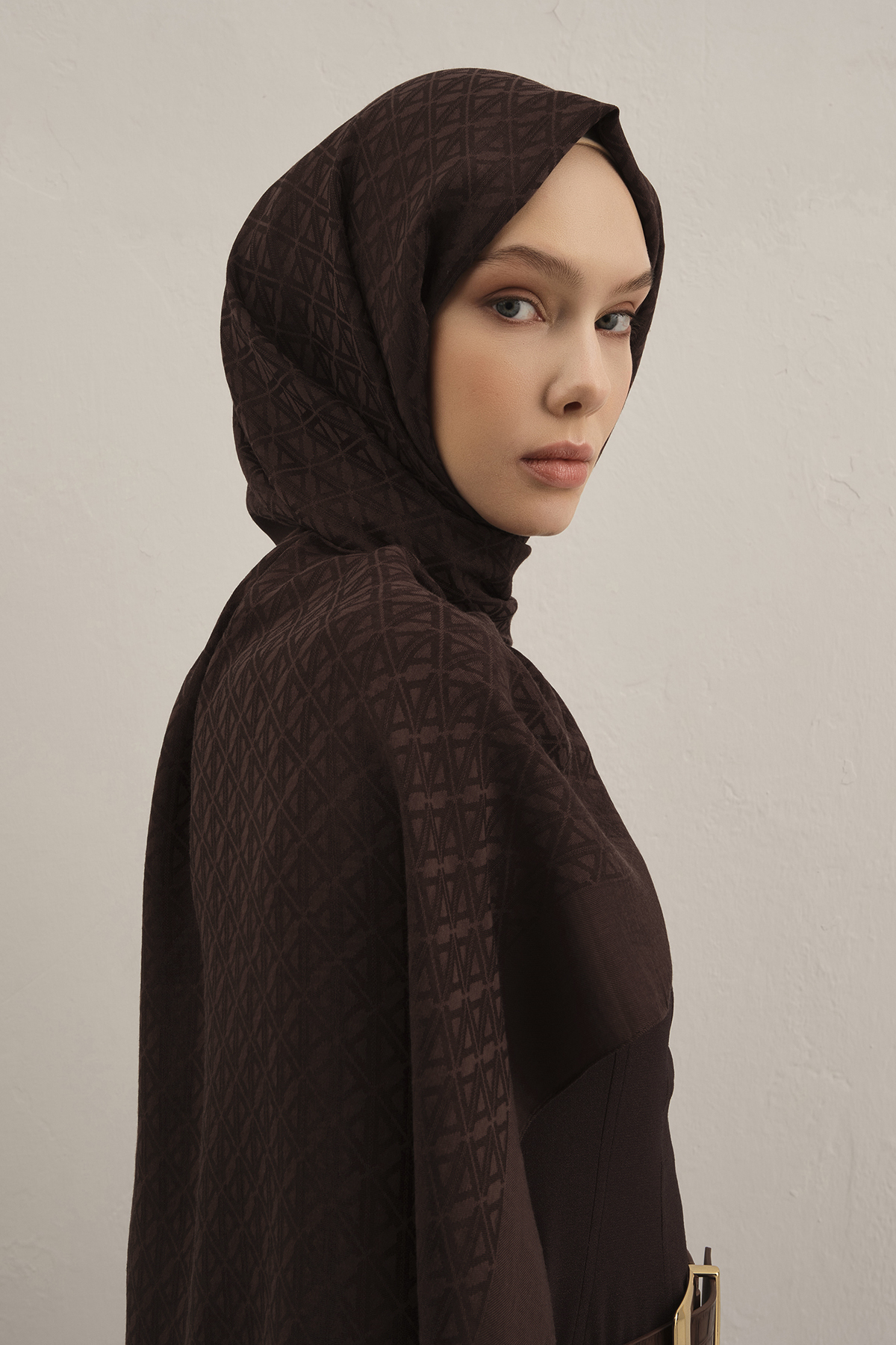 Armine 25kış Lyocell Şal-5 Acı Kahve