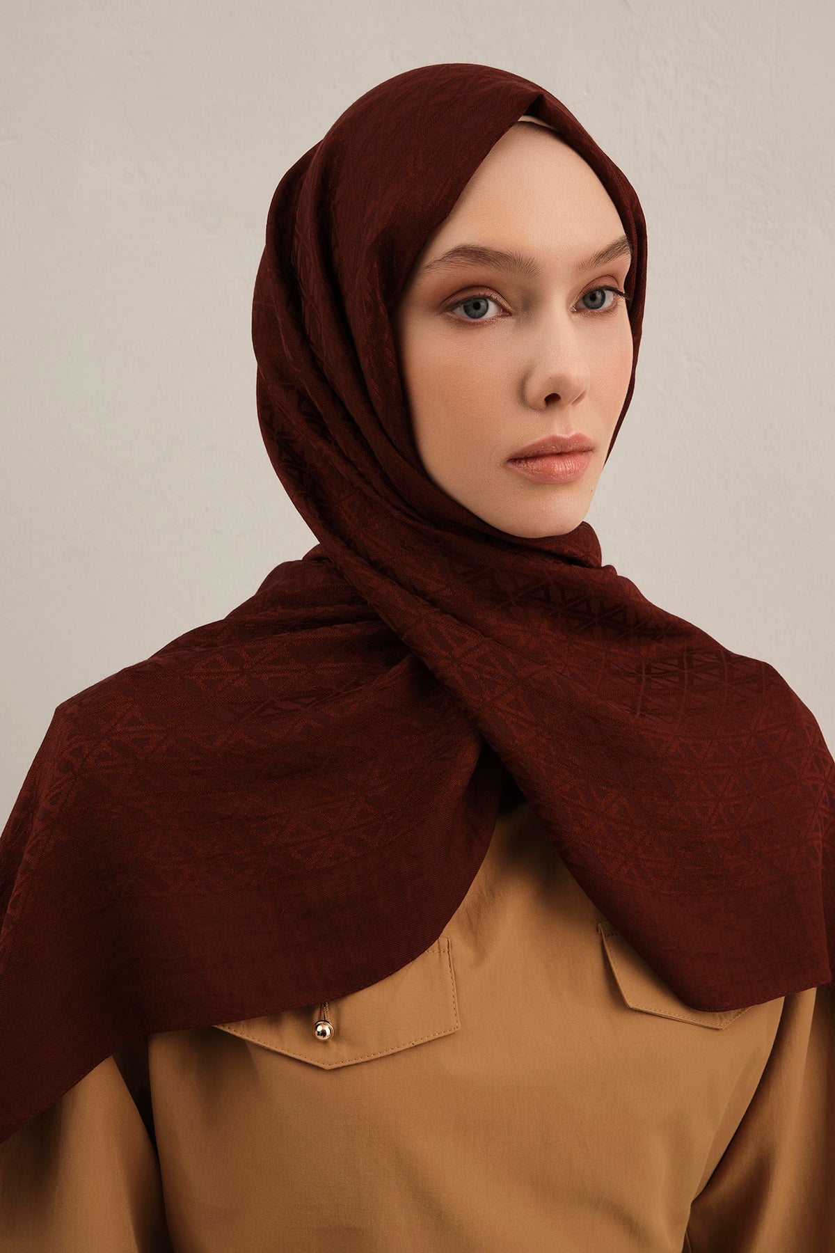 Armine 25kış Lyocell Şal-5 Bordo