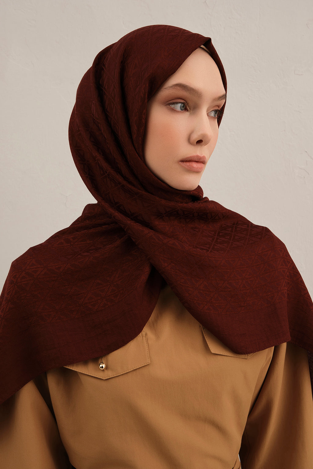 Armine 25kış Lyocell Şal-5 Bordo