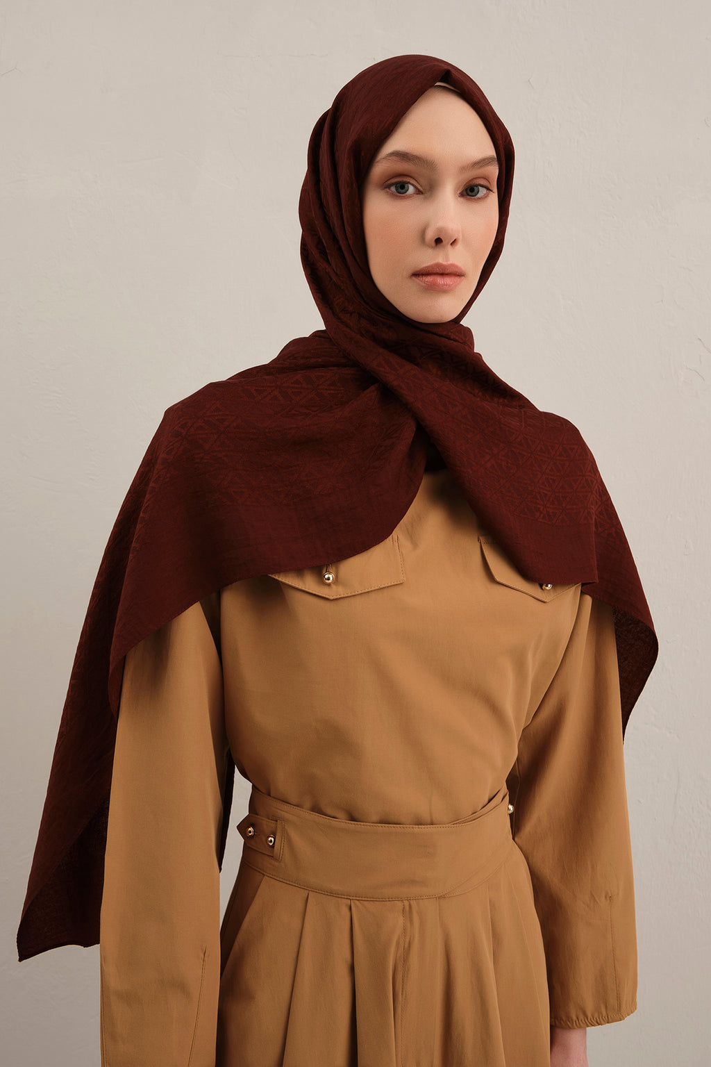 Armine 25kış Lyocell Şal-5 Bordo