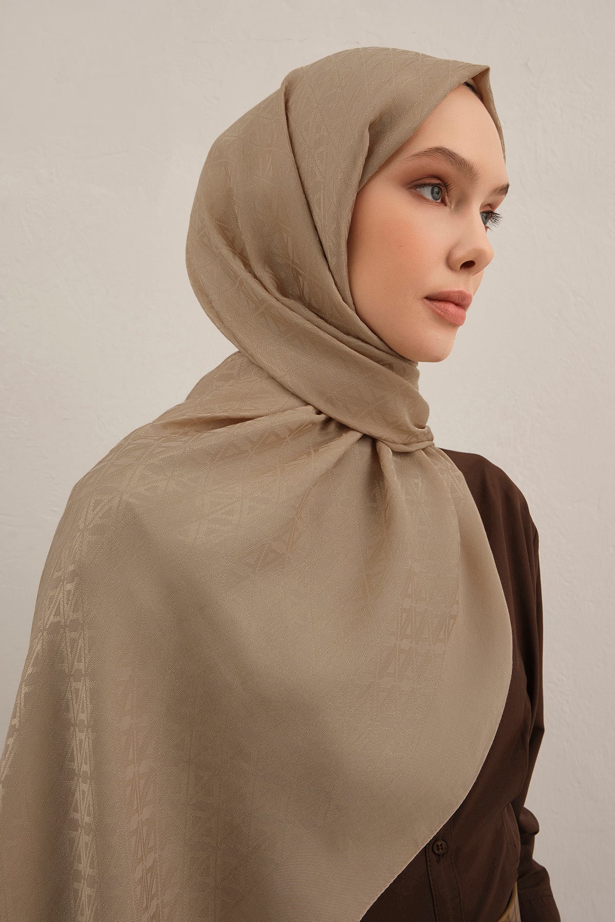 Armine 25kış Lyocell Şal-5 Doğal Taş