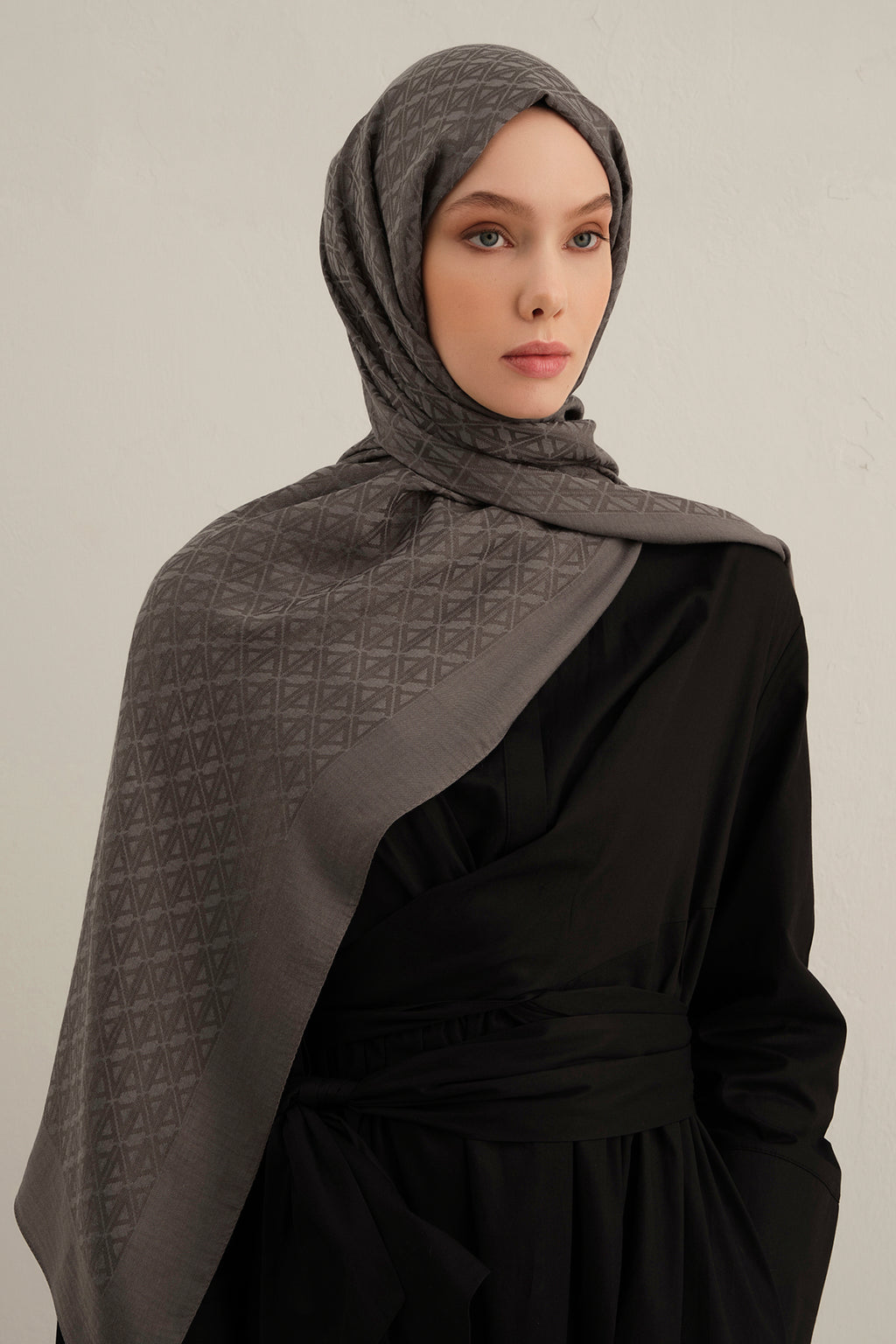 Armine 25kış Lyocell Şal-5 Füme
