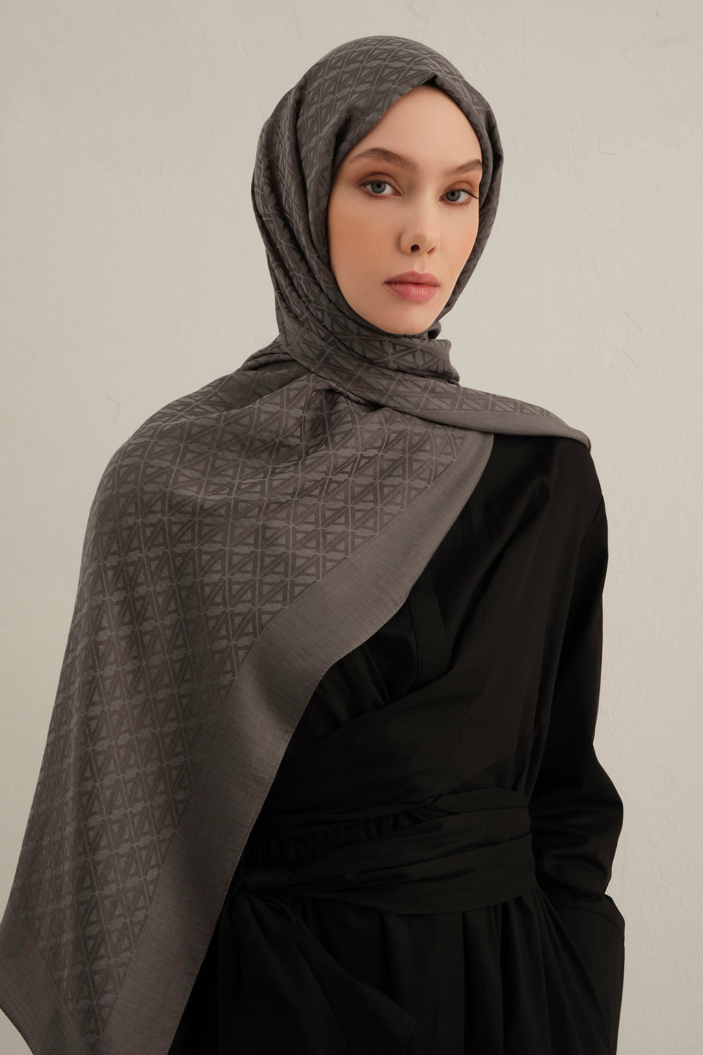 Armine 25kış Lyocell Şal-5 Füme