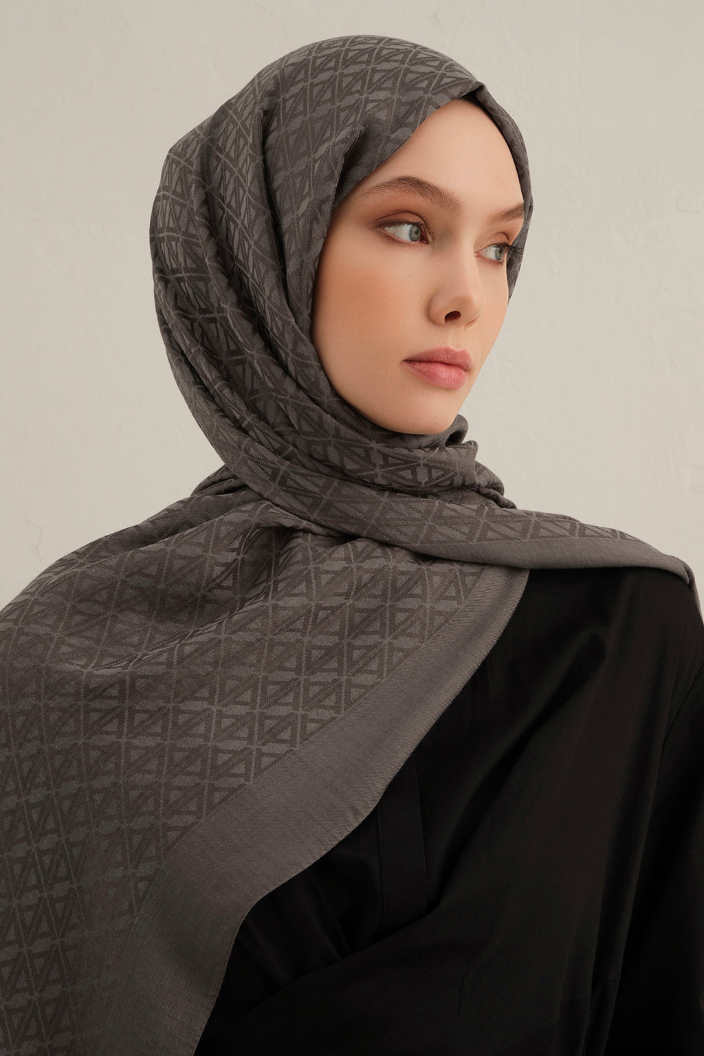 Armine 25kış Lyocell Şal-5 Füme