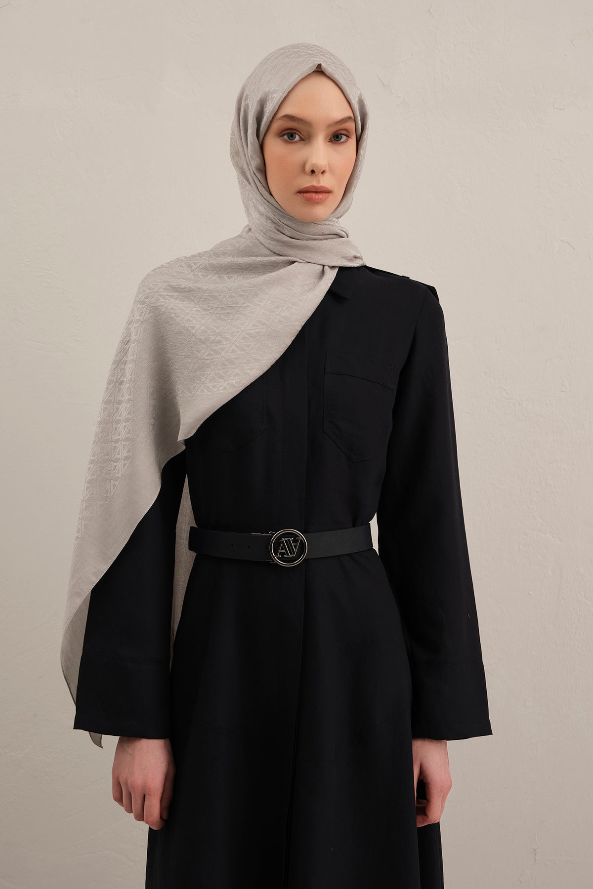 Armine 25kış Lyocell Şal-5 Gri