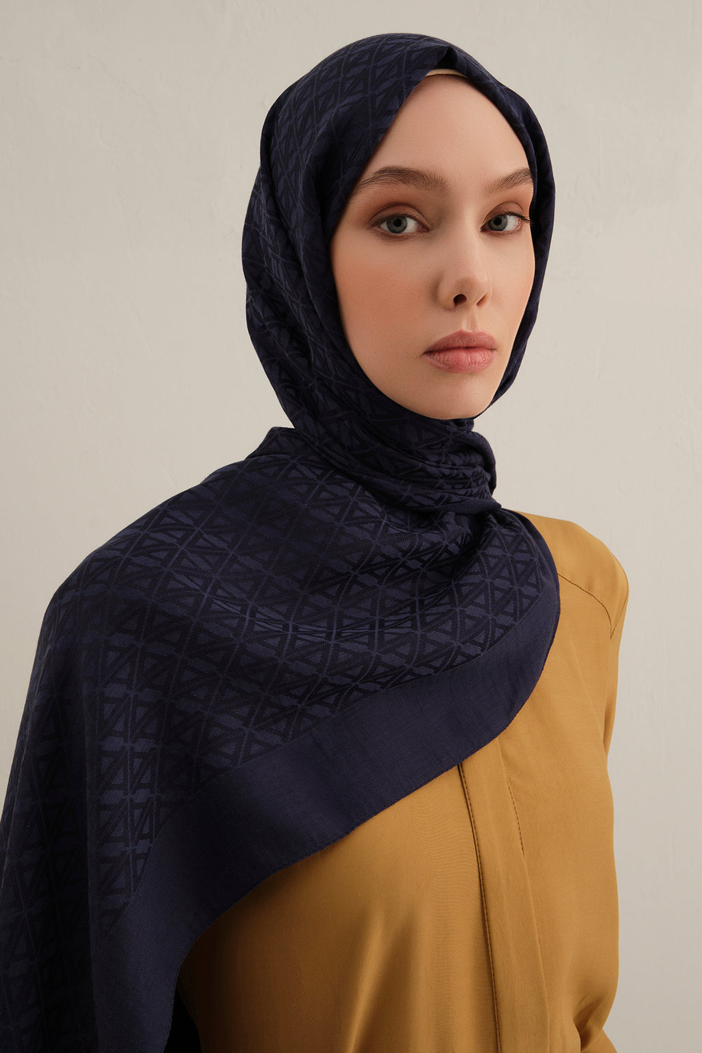 Armine 25kış Lyocell Şal-5 Lacivert