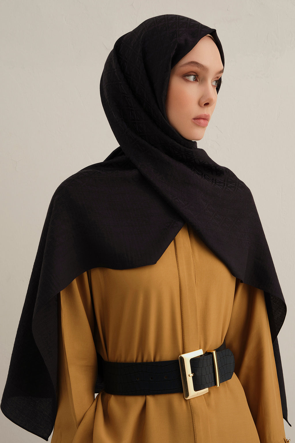 Armine 25kış Lyocell Şal-5 Siyah