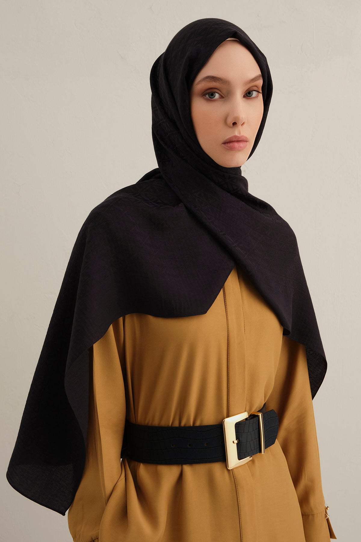 Armine 25kış Lyocell Şal-5 Siyah