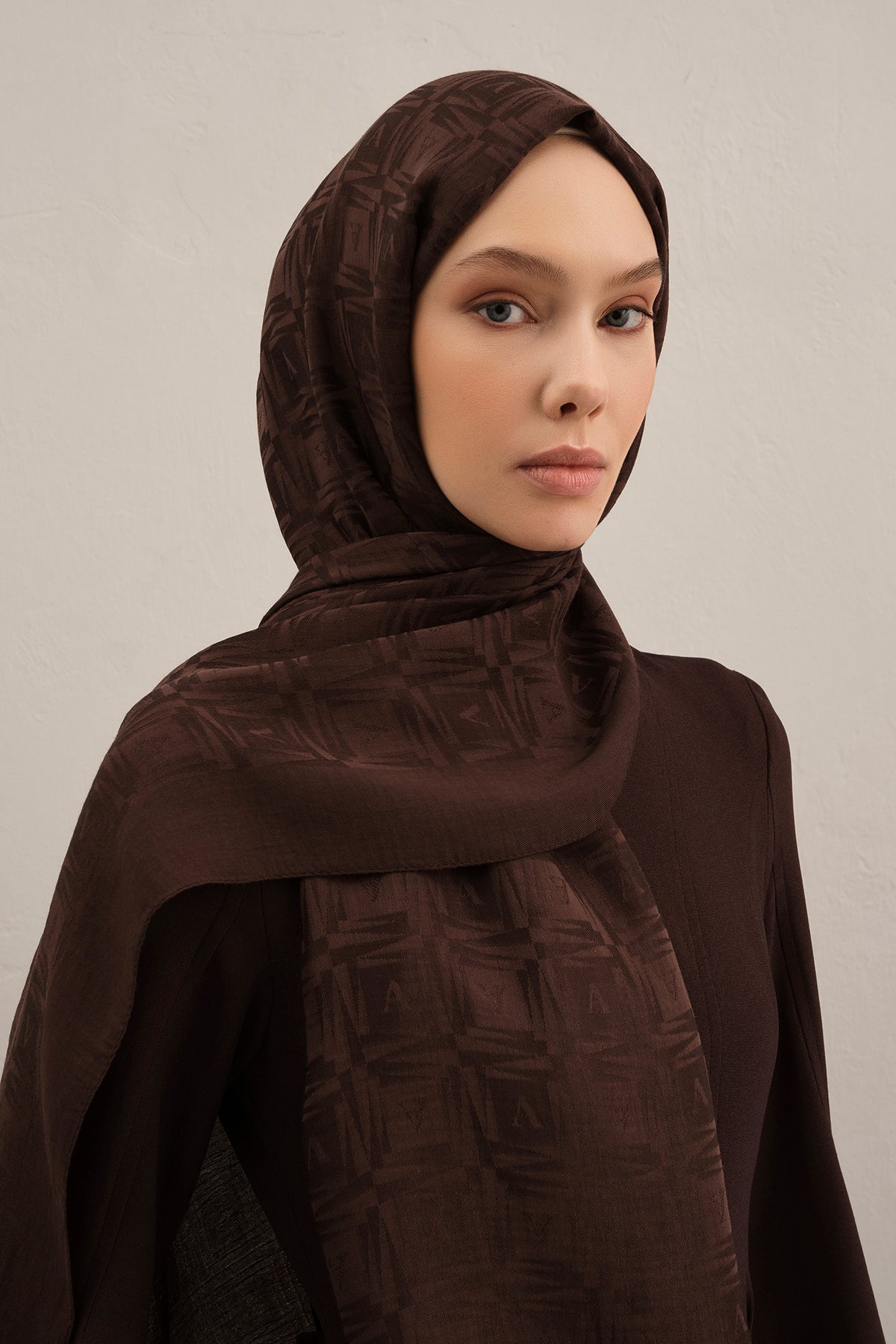 Armine 25kış Lyocell Şal-6 Acı Kahve