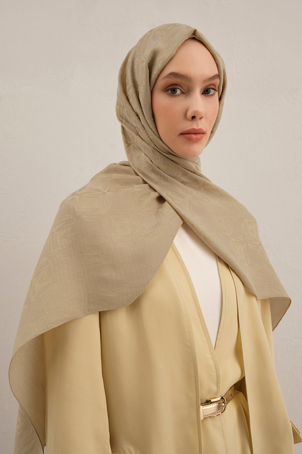 Armine 25kış Lyocell Şal-6 Doğal Taş