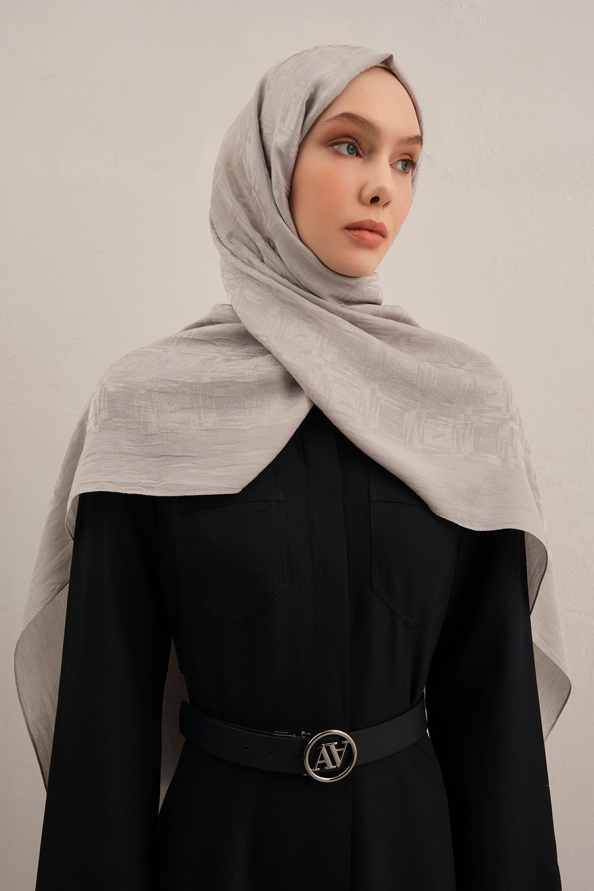 Armine 25kış Lyocell Şal-6 Gümüş