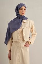 Armine 25kış Lyocell Şal-6 Kot Mavisi