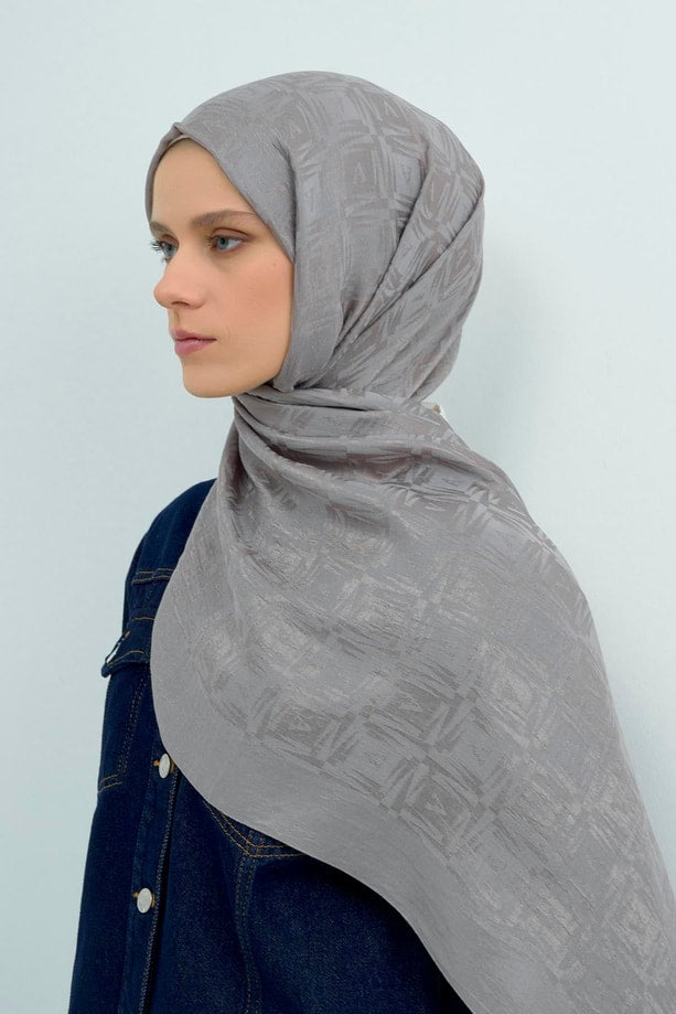 Armine 25kış Lyocell Şal-6 Gri