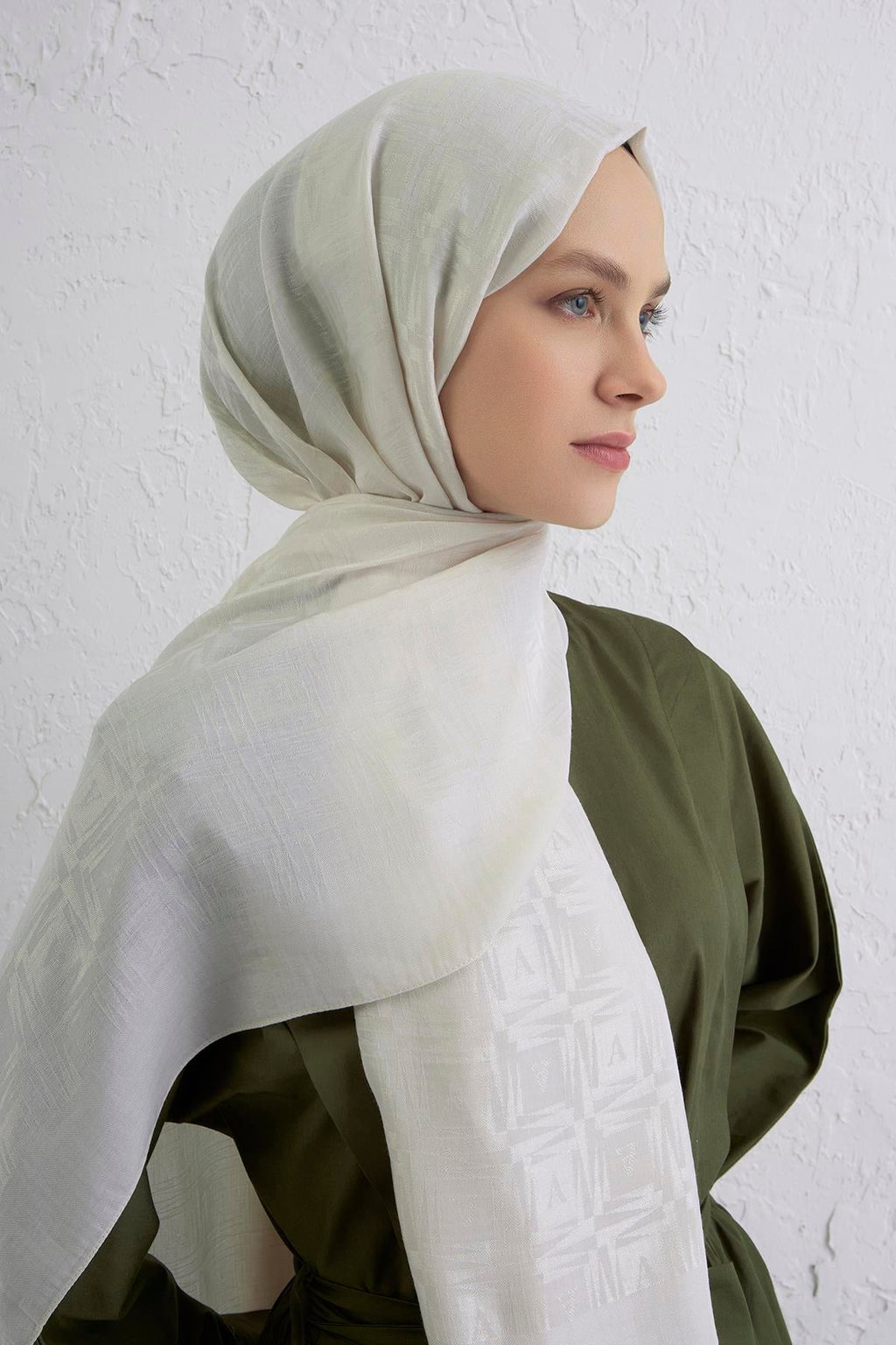 Armine 25kış Lyocell Şal-6 Krem