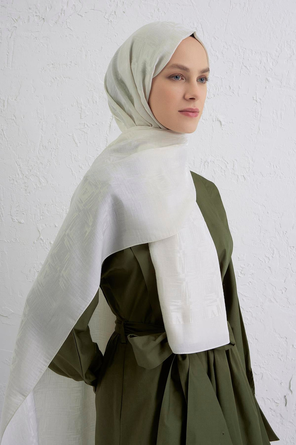 Armine 25kış Lyocell Şal-6 Krem