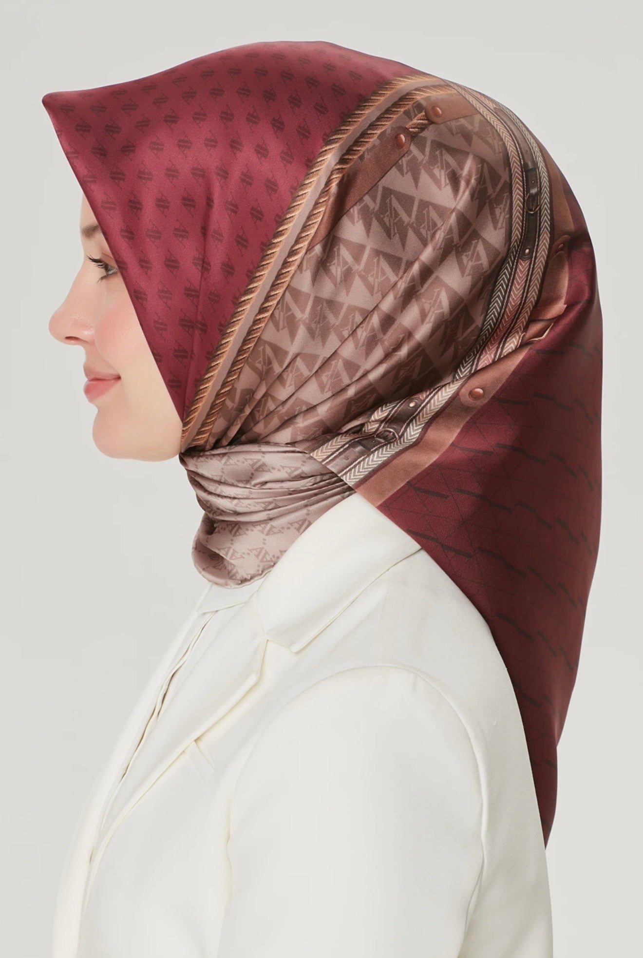 Armine 25kış Nostalji Eşarp-4 Bordo