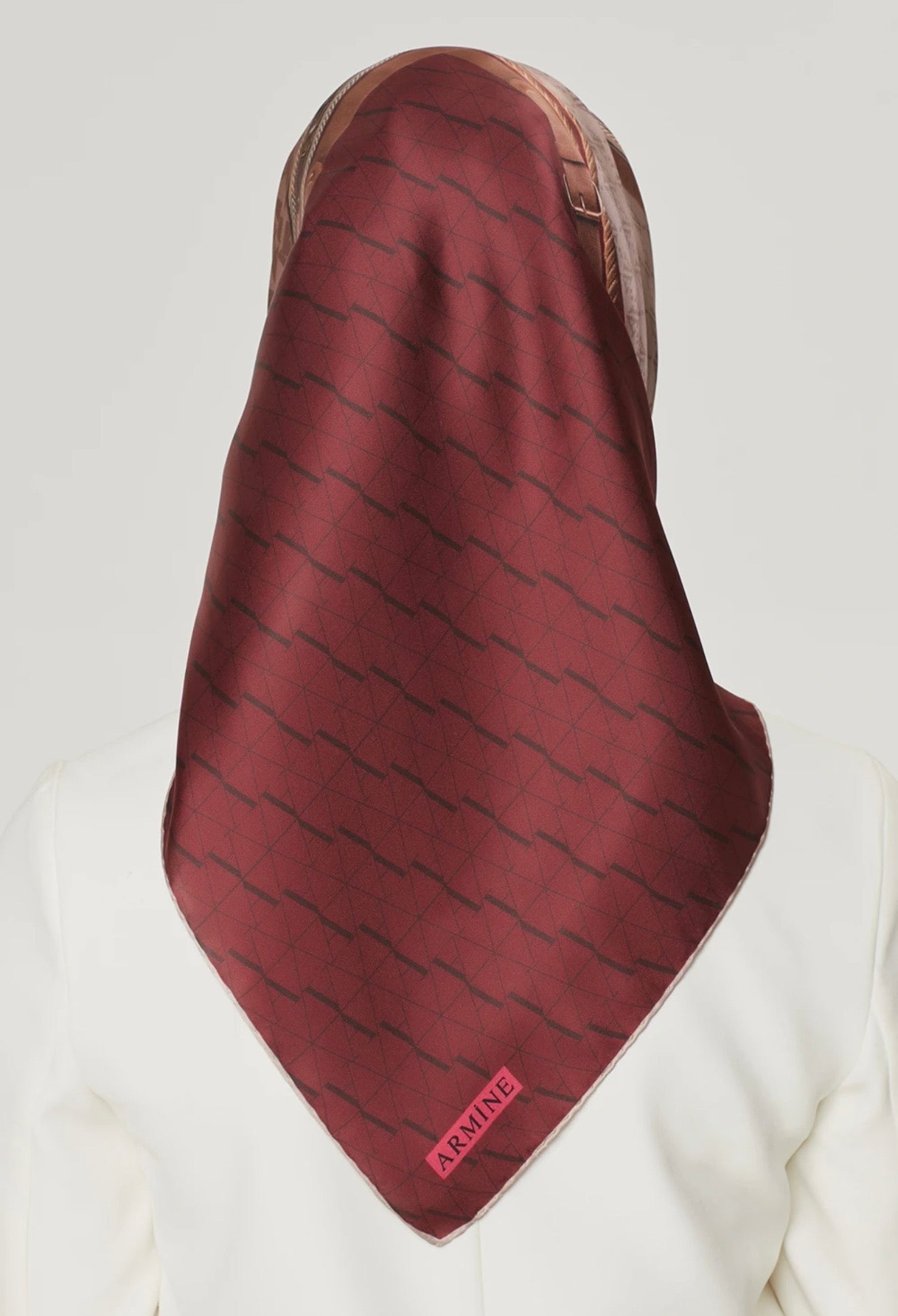 Armine 25kış Nostalji Eşarp-4 Bordo