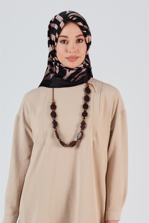 Armine 25kış Zebra Eşarp Vizon