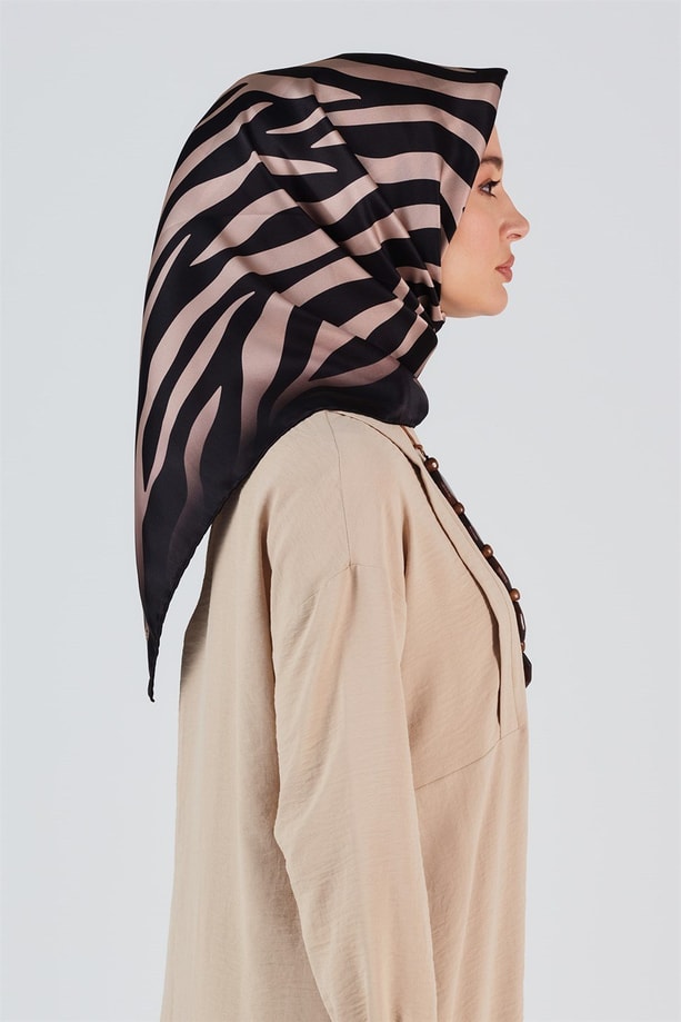 Armine 25kış Zebra Eşarp Vizon