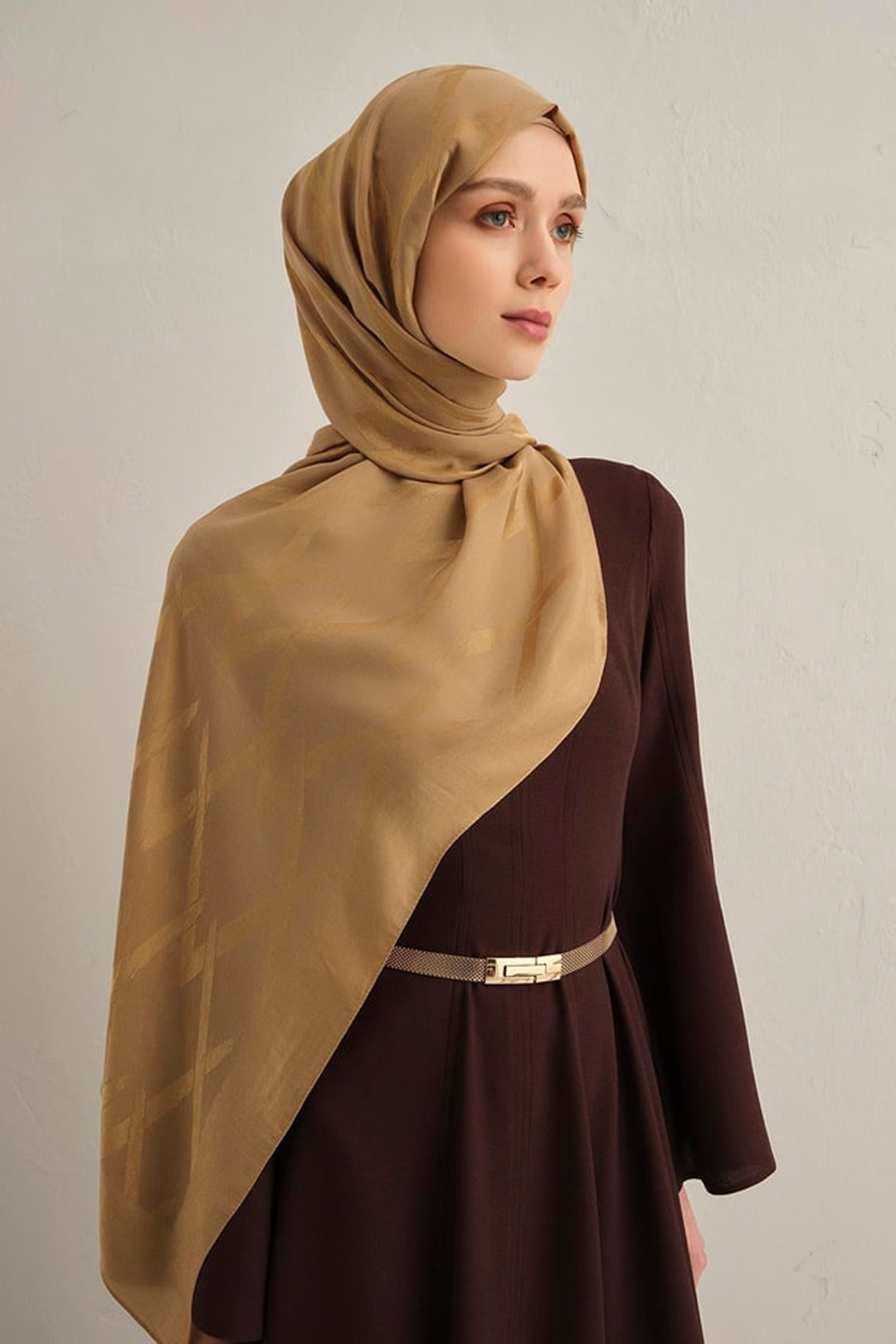 Armine 26yaz  Lyocell Şal-1 Gold