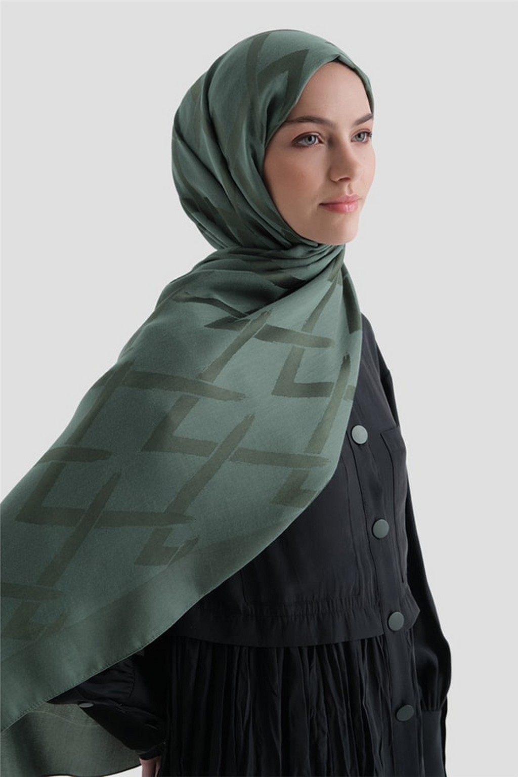 Armine 26yaz  Lyocell Şal-1 Yeşil