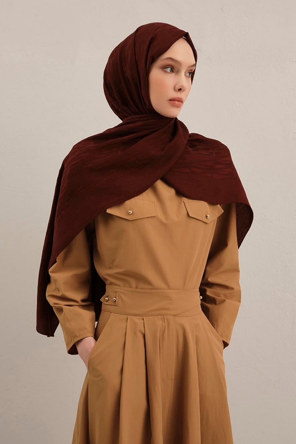 Armine 26yaz Lyocell Şal-3 Bordo