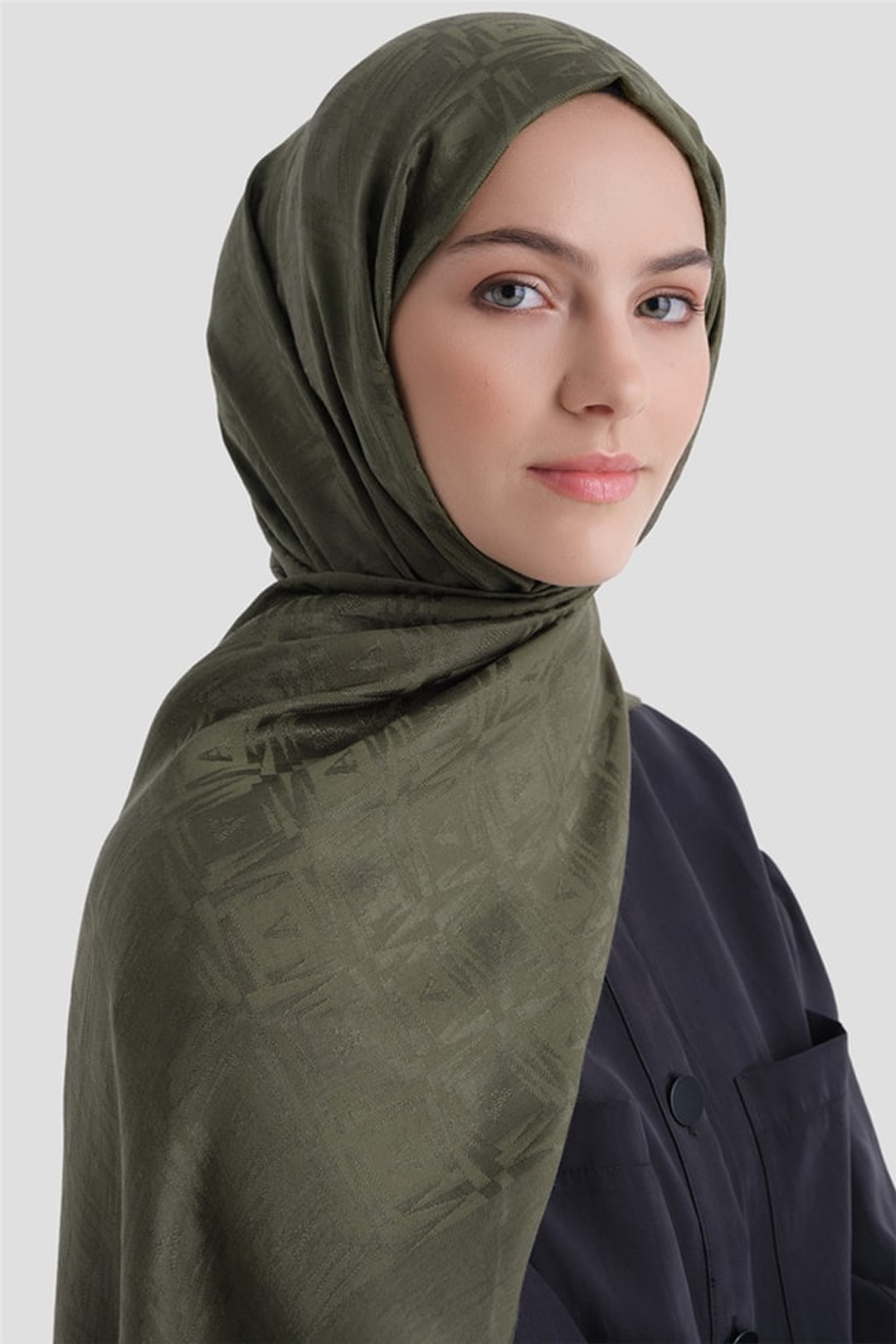 Armine 26yaz Lyocell Şal -6 Haki Yeşil
