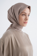 Armine Düz B.Twil Eşarp 0010- 21 Koyu Bej