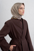 Armine Nostalji İpek Eşarp 25k9401 Kahve