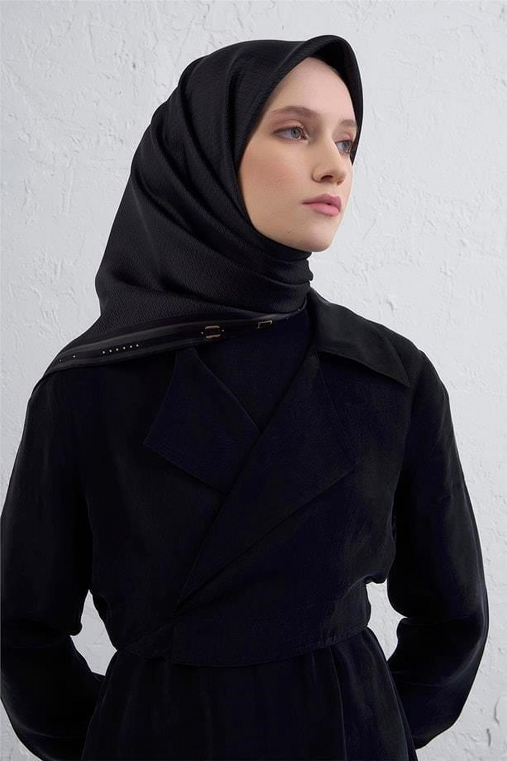 Armine Nostalji İpek Eşarp 25k9401 Siyah