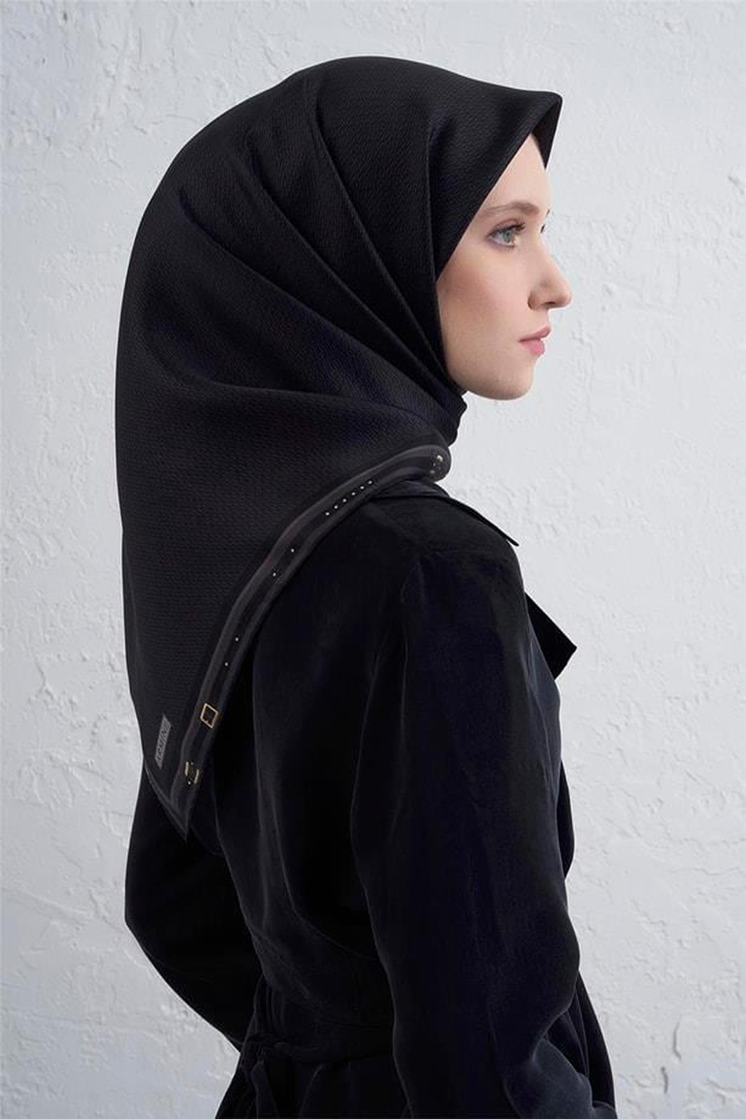Armine Nostalji İpek Eşarp 25k9401 Siyah