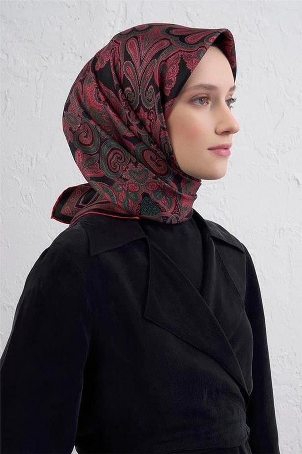 Armine Nostalji İpek Eşarp 25k9421 Bordo