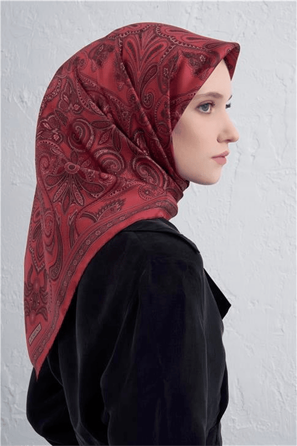 Armine Nostalji İpek Eşarp 25k9421 Kırmızı