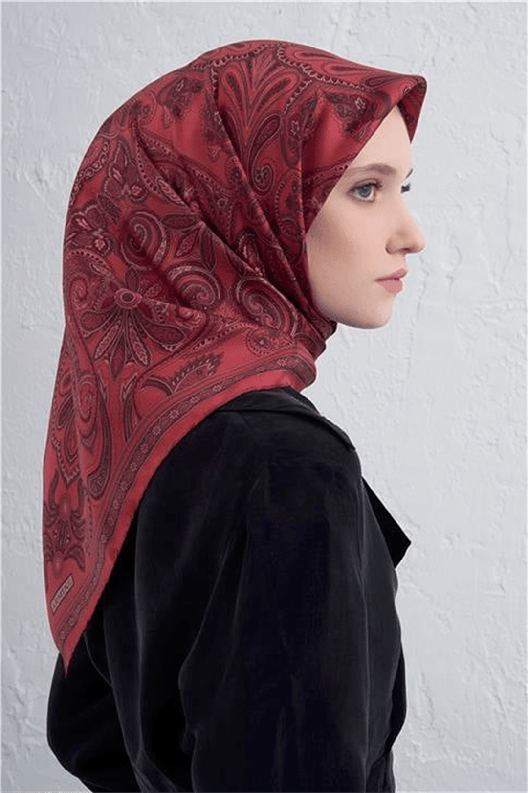 Armine Nostalji İpek Eşarp 25k9421 Kırmızı