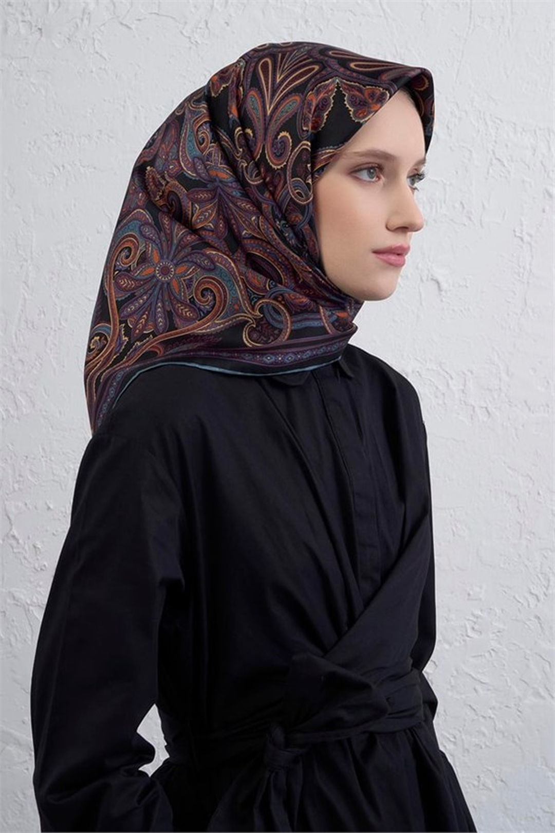 Armine Nostalji İpek Eşarp 25k9421 Mor