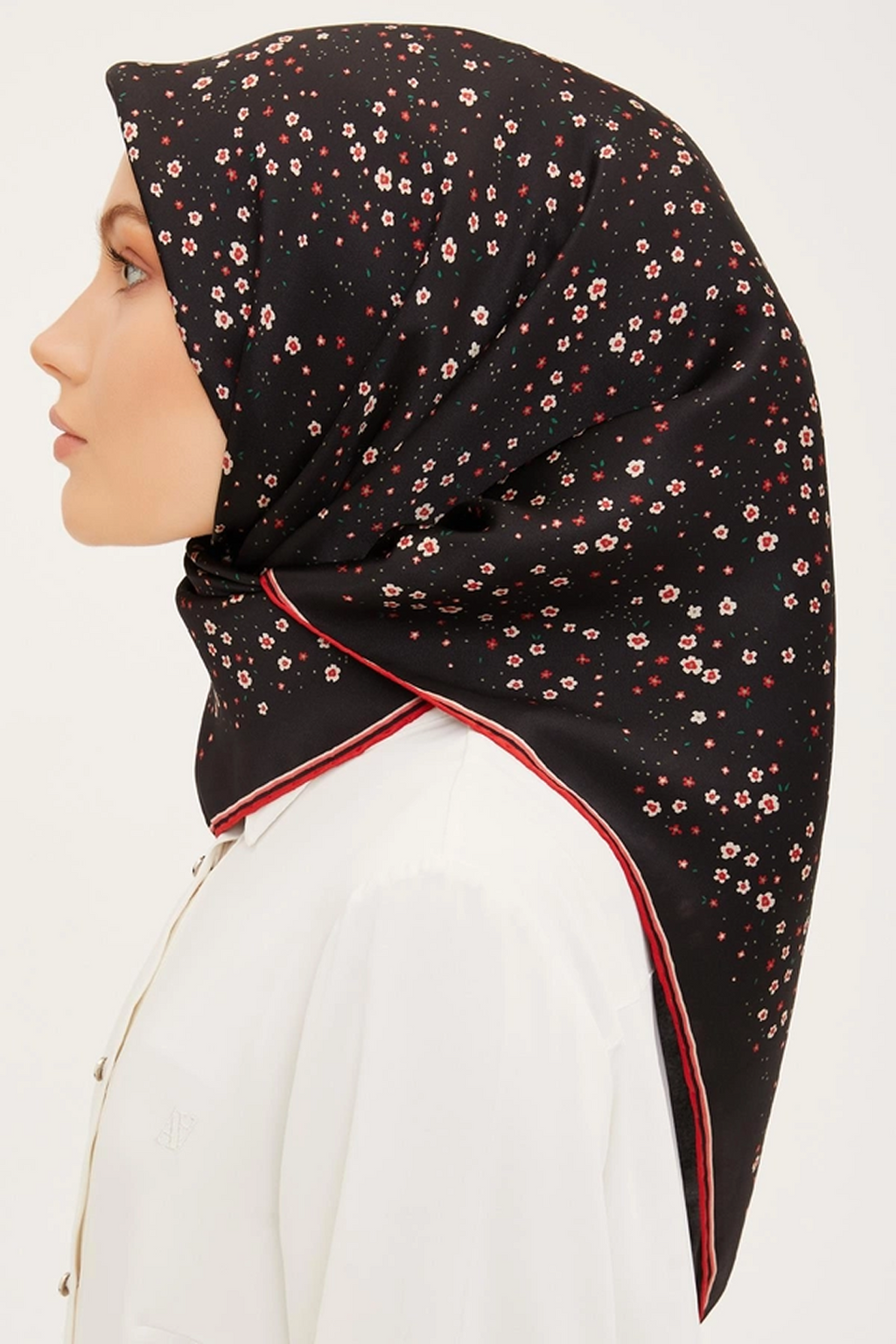 Armine Nostalji Sura İpek Eşarp 25k8900 Siyah