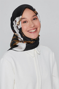 Armine Nostalji Twil Saf İpek Eşarp 25k7832 Siyah