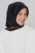 Armine Nostalji Twil Saf İpek Eşarp 25k8064 Siyah