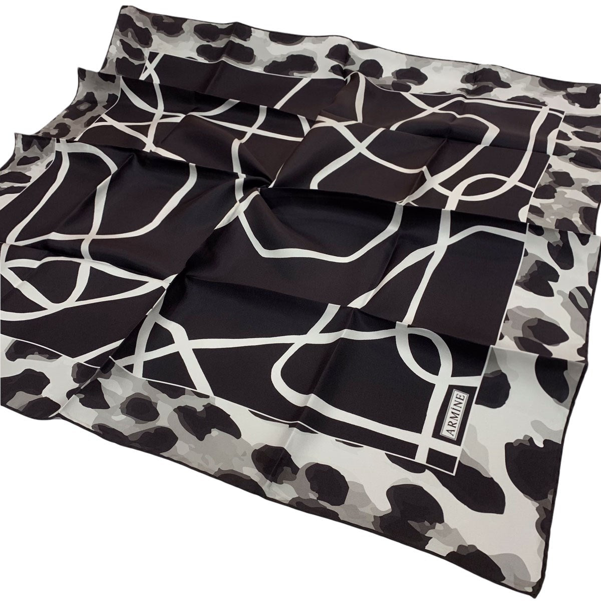 Armine Nostalji Twil Saf İpek Eşarp 25k8653 Siyah